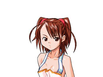 1990s_(style) 1girl apron bare_shoulders boku_no_himitsu_taiken breasts closed_mouth collarbone game_cg hair_ribbon large_variant_set loli long_sleeves looking_at_viewer mame naked_apron nipple_slip nipples red_eyes red_hair red_ribbon retro_artstyle ribbon saeki_yuki_(boku_no_himitsu_taiken) shirt short_hair sidelocks simple_background small_breasts solo standing tachi-e transparent_background twintails upper_body v-shaped_eyebrows variant_set