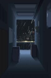 aleha_84 animated building city hallway night no_humans original pixel_art rain tagme video