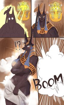 1girl breasts dougaku_(passionpit777) egyptian_mythology furry furry_female highres large_breasts navel tagme wide_hips