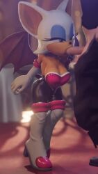 1boy 1girl 3d animal_ears animated bare_shoulders bat_ears bat_girl bat_wings black_bodysuit blue_eyeshadow bodysuit boots bouncing_breasts breasts caressing_testicles cleavage elbow_gloves eyelashes eyeshadow fellatio full_body furry furry_female gloves green_eyes half-closed_eyes height_difference hetero high_heel_boots high_heels highres interspecies large_breasts looking_at_another looking_at_viewer looking_to_the_side looping_animation makeup multicolored_bodysuit naughty_face oral pink_bodysuit pink_footwear rouge_nine rouge_the_bat saliva sharp_touth shortstack size_difference solo_focus sonic_(series) sound standing_fellatio strapless strapless_bodysuit tagme testicles thigh_boots two-tone_bodysuit two-tone_footwear uncensored video white_footwear white_gloves wings