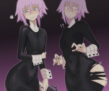 Rule 34 | artist request, ass expansion, crona (soul eater), midriff, pale skin, soul eater, tagme, tight clothes