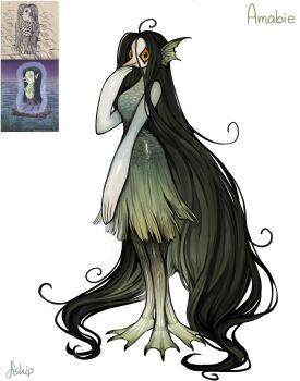 1girl absurdly_long_hair absurdres ahoge amabie artist_name artist_request beak big_hair black_eyes character_name colored_sclera colored_skin commentary creature_and_personification derivative_work dress english_commentary extra_legs fins full_body green_hair green_skin hand_to_own_mouth head_fins highres japanese_mythology long_hair looking_at_viewer matilda_fiship matthew_meyer monster_girl pale_skin parted_bangs personification reference_work scales shiny_skin short_dress signature simple_background sleeveless sleeveless_dress solo standing tachi-e traditional_youkai very_long_hair watermark web_address webbed_feet white_background yellow_sclera