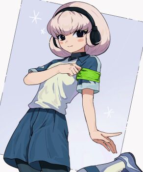 1girl armband inazuma_eleven_(series) inazuma_eleven_victory_road looking_at_viewer shorts shumari_horoka soccer_uniform solo sportswear twitter