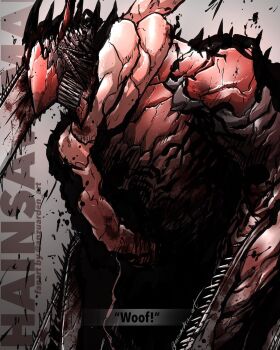 1other anzuarden_art chainsaw chainsaw_devil chainsaw_man english_text highres monster sharp_teeth solo subtitled teeth upper_body