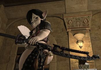 Rule 34 | 3d, ass, cellulite, final fantasy, final fantasy xiv, glasses, huge ass, lalafell, olerito, shortstack