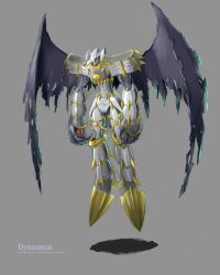 Rule 34 | armor, digimon, digimon (creature), dragon, dynasmon, shadow, solo, wings