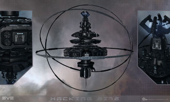 3d absurdres building cloud commentary company_logo company_name copyright_logo copyright_name data_site_(eve_online) dated electricity english_commentary eve_online glowing grey_theme grid highres logo maya_(medium) no_humans official_art outdoors realistic science_fiction space_station star_(sky) starry_sky_background ymir_jonsson