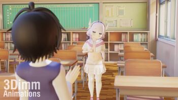 1boy 1girl 3d 3dimm_animations ahoge anal anal_object_insertion animated anus artist_name ass assertive_female black_hair blue_eyes bouncing_ass bow breasts classroom clothing_aside come_hither cowgirl_position desk dragon_girl dragon_horns dragon_tail eye_contact flat_chest gradient_hair hair_bow hair_over_eyes hand_on_another's_face happy_sex hetero horns hug jiggle kanna_kamui kiss kobayashi-san_chi_no_maidragon kodomo_doushi large_penis loli long_hair looking_at_another moaning multicolored_hair navel nipples object_insertion panties panties_aside penis pov purple_hair pussy sex short_hair shota sitting small_breasts smile sound straddling tagme tail tail_insertion testicles thighhighs topless_female uncensored underwear undressing vaginal video walking white_hair