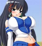 1990s_(style) 1girl animated black_hair blue_background blue_eyes blue_shirt blue_skirt blush bouncing bouncing_breasts breast_expansion breasts bursting_breasts fanatic_fetish female_focus huge_breasts implied_sex large_breasts long_hair long_sleeves looking_at_viewer microsoft microsoft_windows midriff navel nipples open_mouth os-tan puffy_nipples resized retro_artstyle sexually_suggestive shirt simple_background skirt solo tsukioka_kirio uncensored unzipped unzipping upscaled very_long_hair video white_shirt windows_xp xp-tan zipper