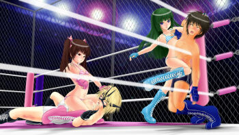 Rule 34 | #13, 2boys, 2girls, arena, battle, bikini, blonde hair, boots, bruise, cage, domination, femdom, fighting, fingerless gloves, forced, gloves, hetero, humiliation, injury, kicking, mask, molestation, multiple boys, multiple girls, panties, puching, ruka (#13), sakuya (#13), sitting, sitting on person, smile, smirk, striped clothes, striped panties, submission, sumire (#13), swimsuit, syemi (#13), tail, tears, underwear, wrestling, wrestling ring, yayoi (#13)