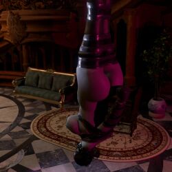 1girl 3d abduction absurdres alcina_dimitrescu animated arms_behind_back ass bdsm bondage bound bound_arms breasts captured gag gagged highres indoors kidnapped maledecten mansion mittens nude resident_evil resident_evil_village struggling suspension tagme tape tape_bondage taped_hands upside-down video