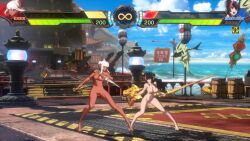 2girls 3d animated aqua_eyes black_hair blue_eyes breasts dark-skinned_female dark_skin dnf_duel dragon_knight_(dungeon_and_fighter) dungeon_and_fighter highres horns knight_(dungeon_and_fighter) kunoichi_(dungeon_and_fighter) multicolored_hair multiple_girls nipples nude nude_filter nude_mod pink_hair pointy_ears sound streaked_hair sword tagme thief_(dungeon_and_fighter) third-party_edit video weapon white_hair