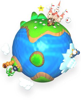 3d animal bird bob-omb bomb boo_(mario) cactus castle cloud daisy_(flower) explosive flag flower ghost globe goomba ice mario_(series) mother_penguin nintendo official_art penguin penguin_(mario) pokey_(mario) princess_peach's_castle star_(symbol) super_mario_3d_all-stars super_mario_64 super_star_(mario) transparent_background tuxie water