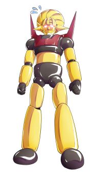 Rule 34 | alphes (style), clenched hands, closed mouth, dairi, full body, glowing, glowing eyes, highres, hisou tensoku, large variant set, legs apart, looking at viewer, mecha, no humans, parody, robot, solo, spikes, standing, style parody, tachi-e, touhou, touhou hisoutensoku, transparent background, variant set, wings