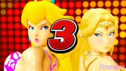 20s 2girls 3d animated announcer artist_name ass ass-to-ass ass_shake ass_tattoo audible_music back blonde_hair blue_eyes blue_thong bouncing bouncing_breasts breasts competition competition crop_top crown earrings female_focus frown gold_crop_top hands_on_thighs headpiece high_heels honey_select huge_ass illusion_soft jewelry large_breasts long_hair looking_at_another looking_back mario_(series) midriff multicolored_background multiple_girls nintendo orange_background panties parody peach_tattoo pink_shirt platform pointy_ears polka_dot polka_dot_background prevence princess princess_peach princess_zelda purple_panties red_background rubbing shirt sound super_mario_bros._1 super_smash_bros. tattoo the_legend_of_zelda the_legend_of_zelda:_a_link_between_worlds thick_thighs thighs thong triforce triforce_tattoo underwear video white_polka_dots wristband