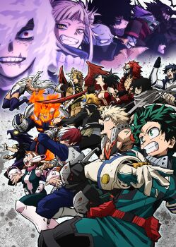 4boys 6+girls aizawa_shota animal_ears animal_head aqua_bodysuit aqua_gloves arm_up armor bags_under_eyes bakugou_katsuki bare_arms beak belt belt_pouch black_eyes black_gloves black_hair black_headwear black_jacket black_pants black_shirt black_tank_top blank_eyes blonde_hair blue-tinted_eyewear blue_eyes blue_gloves blue_hair blunt_bangs blush blush_stickers bodysuit boku_no_hero_academia boots bowl_cut breasts brown_eyes brown_hair bubaigawara_jin buckle burn_scar cape cel_shading center_opening cheek_piercing clenched_hand clenched_teeth clothes_grab coat colored_sclera covered_face covered_mouth covered_navel crescent_print cropped_shoulders curly_hair dabi_(boku_no_hero_academia) dark-skinned_female dark_blue_hair dark_shadow dark_skin detached_sleeves embers endeavor_(boku_no_hero_academia) everyone evil_smile eye_mask eyes_visible_through_eyewear eyes_visible_through_hair face_piercing facial_hair facial_mark feathered_wings feathers fingerless_gloves fire floating_hair floating_scarf forked_eyebrows freckles from_side fur-trimmed_sleeves fur_trim furrowed_brow glasses gloves glowing glowing_eyes goggles goggles_on_head green_eyes green_hair green_scales grey_background grey_hair grey_scarf grin hair_bun hair_over_eyes hair_over_one_eye hair_pulled_back hair_slicked_back hand_up hands_up happy hat hat_ribbon hawks_(boku_no_hero_academia) headgear headphones high_collar high_heel_boots high_heels high_ponytail highleg highleg_leotard highres holding holding_feather holding_whip hood hood_up iida_tenya jacket kaminari_denki key_visual kirishima_eijirou knee_boots knee_pads leaning_back leaning_forward legs_up leotard lizardman long_eyelashes long_hair long_scarf long_sleeves looking_ahead looking_at_viewer looking_to_the_side looking_up mask mask_around_neck medium_breasts messy_hair midair midoriya_izuku mirko mole mole_under_mouth mouth_mask mr._compress multicolored_hair multiple_boys multiple_girls multiple_piercings multiple_scars muscular muscular_male mustache_stubble narrowed_eyes navel neckwear_grab no_shirt nose_piercing official_art open_hands open_mouth outline outstretched_arm outstretched_hand pants parted_lips pectoral_cleavage pectorals piercing pink_hair ponytail poster_(medium) pouch print_leotard profile promotional_art purple_footwear pyrokinesis rabbit_ears rabbit_girl re-destro red_belt red_eyes red_feathers red_hair red_ribbon red_scarf red_wings reptile_boy ribbon sanpaku scar scar_on_face scar_on_mouth scar_on_neck scarf scarf_grab scowl semi-rimless_eyewear serious sharp_teeth shigaraki_tomura shirt short_eyebrows short_hair short_sleeves shoulder_pads sidelocks sideways_glance sideways_mouth skeptic_(boku_no_hero_academia) sleeveless slit_pupils smile snap-fit_buckle spiked_hair spinner_(boku_no_hero_academia) splatter_background spoilers straight_hair streaked_hair stubble tan tank_top teeth textless_version thigh_boots third-party_source three-quarter_sleeves thumbs_up tinted_eyewear todoroki_shoto toga_himiko tokoyami_fumikage toned toned_male top_hat tsurime turning_head two-tone_hair umakoshi_yoshihiko umbrakinesis upper_body upper_teeth_only uraraka_ochako utility_belt v-neck v-shaped_eyebrows vambraces waist_cape white-framed_eyewear white_footwear white_gloves white_hair white_mask wings wrinkled_skin yaoyorozu_momo yellow-tinted_eyewear yellow_coat yellow_eyes yellow_jacket yellow_sclera
