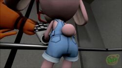 2girls 3d animated armpits artist_logo artist_name ass ass_focus back badger blue_eyes bow bracelet brown_fur brown_hair collar dirty elevator fart glasses gloves grey_panties half-closed_eyes indoors jewelry laughing legs logo lying multiple_girls on_stomach orange_fur orange_hair original overalls panties petite pink_bow pink_fur pink_hair rabbit rabbit_girl relief sega shell shoes skirt smell smelling smelling_ass smelly_anus sonic_(series) sonic_boom_(series) sound source_request standing sticks_the_badger strapless tacko_sfm tagme tail teeth tube_top twintails underwear video video_game