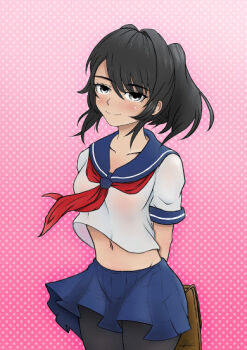 ayano_aishi black_hair rorek school_uniform serafuku yandere yandere_simulator