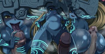 1boy 1girl absurdres anus artist_name ass breasts cleft_of_venus colored_sclera colored_skin cum cum_in_ass cum_in_pussy cum_on_body ejaculation erection fangs fellatio hands_on_own_hips helmet hetero highres huge_ass imminent_penetration licking licking_penis looking_at_viewer midna monster_girl multicolored_skin navel nintendo nipples nude one_eye_covered oral orange_hair penis penis_grab pointy_ears pussy pussy_juice red_eyes saliva sequential sex small_breasts smile steaming_body steve_chopz teeth the_legend_of_zelda the_legend_of_zelda:_twilight_princess thighs tongue tongue_out two-tone_skin uncensored vaginal wide_hips yellow_sclera