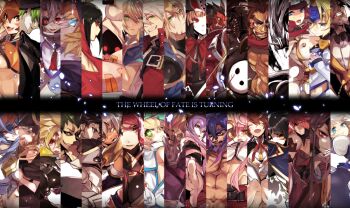 Rule 34 | 6+boys, 6+girls, animal ears, arakune, arc system works, blazblue, blazblue: central fiction, blazblue: chronophantasma, blonde hair, blue eyes, blue facial hair, breasts, brown hair, bullet (blazblue), carl clover, cat ears, celica a. mercury, dark skin, english text, es (xblaze), facial hair, forked eyebrows, genderswap, genderswap (mtf), glasses, green eyes, green hair, hades izanami, hakumen, hat, hazama, hibiki kohaku, hyakuhachi (over3), izayoi (blazblue), kagura mutsuki, kisaragi jin, konoe a. mercury, lambda-11, large breasts, litchi faye ling, long hair, looking at viewer, mai natsume, makoto nanaya, mikado (blazblue), mu-12, multiple boys, multiple girls, naoto kurogane, noel vermillion, nu-13, pink hair, platinum the trinity, ponytail, rachel alucard, ragna the bloodedge, raquel alucard, red eyes, red hair, relius clover, scar, school uniform, shishigami bang, short hair, smile, taokaka, trap, tsubaki yayoi, twintails, underboob, valkenhayn r hellsing, white hair, xblaze, yuuki terumi