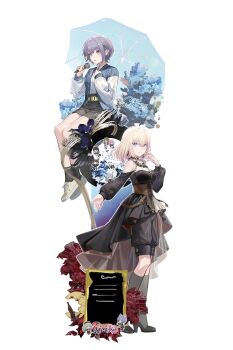 Rule 34 | 6+girls, absurdres, amoris (bang dream!), arknights, ave mujica (bang dream!), bang dream!, bang dream! it's mygo!!!!!, black dress, black socks, blonde hair, brown corset, chibi, chihaya anon, chinese commentary, clothing cutout, commentary request, corset, doloris (bang dream!), dress, everyone, highres, holding, holding microphone, jacket, kaname raana, kemonomimi mode, kneehighs, menu board, microphone, misumi uika, mortis (bang dream!), mortis (costume) (bang dream!), multicolored jacket, multiple girls, mygo!!!!! (bang dream!), mygo!!!!! logo (bang dream!), nagasaki soyo, oblivionis (bang dream!), purple eyes, purple hair, shiina taki, shoes, shorts, shoulder cutout, simple background, sneakers, socks, tachi-e, takamatsu tomori, timoris (bang dream!), togawa sakiko, two-tone jacket, umbrella, wakaba mutsumi, wakaba mutsumi (marionette's id), white background, yahata umiri, yahata umiri (moonlight executioner), yuutenji nyamu, yuutenji nyamu (magician of passion), zheshe jing