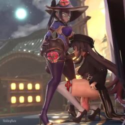 2futa 2girls 3d animated ass ass_expansion ass_ripple ass_shake black_hair bouncing_ass bouncing_breasts breasts cleavage clothed_sex cowgirl_position cum cum_in_mouth cum_in_pussy cum_inflation deepthroat evilzorak fellatio futa_with_futa futanari gagging geministarsign genshin_impact gigantic_testicles green_eyes hat hentaudio holdingnuts hu_tao_(genshin_impact) huge_ass inflation irrumatio jellyfishjubilee jiggle large_breasts lewdksound long_hair magic moaning mona_(genshin_impact) multiple_futa multiple_girls opennsfwsp oral pantyhose penis sagging_testicles sex sitting sound straddling tagme testicles thick_thighs thighs twintails video wide_hips witch_hat