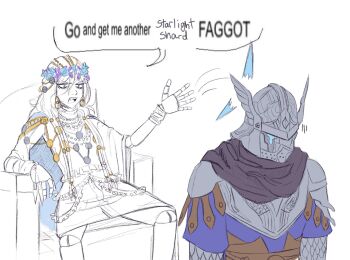 1boy 1girl armor artist_request doll_joints elden_ring elden_ring_nightreign flower_wreath fromsoftware full_armor helmet highres joints long_hair revenant_(elden_ring) scale_armor simple_background weapon white_background white_hair winged_helmet wylder_(elden_ring)