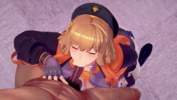 124renka 1boy 1girl 3d ahegao ahoge animated anis_(nikke) beret black_hat black_jacket blonde_hair blush breasts breasts_out brown_eyes bukkake censored closed_eyes clothed_female_nude_male cum cum_in_mouth cum_on_body cum_on_hair deepthroat ejaculation facial fellatio fingerless_gloves gloves goddess_of_victory:_nikke hand_on_another's_crotch hat hetero highres huge_breasts jacket kagu_sen kneeling large_penis moaning multicolored_jacket no_bra nude open_clothes open_jacket open_mouth oral orange_jacket penis projectile_cum saliva sidelocks slurping sound sound_effects sweat tagme tongue tongue_out video