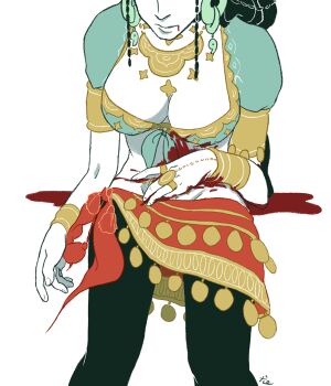 Rule 34 | 1girl, bad end, black hair, black pantyhose, blood, blood from mouth, blood on hands, blood on stomach, breasts, cleavage, closed mouth, death, earrings, eyes out of frame, front-tie top, hand on own stomach, head out of frame, jewelry, klatrestativ, kyokugen dasshutsu, kyokugen dasshutsu: 9 jikan 9 nin 9 no tobira, long hair, midriff, mixed-language commentary, pantyhose, solo, spoilers, yashiro (kyokugen dasshutsu)