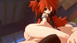 1boy 1girl 3d animal_ears animated ass bare_shoulders bear_ears bottomless completely_nude cowgirl_position crop_top eyepatch fake_animal_ears fingerless_gloves girl_on_top gloves grey_hair hetero indoors koleda_belobog loli long_hair lying mephisto_jones moaning nsfw_sonia_va nude on_back open_mouth opennsfwsp orange_eyes orange_hair penis pussy sex sound straddling tagme twiistedlewds twintails uncensored vaginal video window window_blinds wise_(zenless_zone_zero) zenless_zone_zero