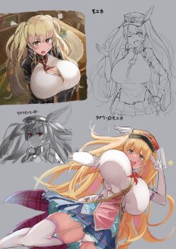 1girl absurdres blonde_hair bouncing bouncing_breasts breasts facominn granblue_fantasy highres huge_breasts monika_weisswind