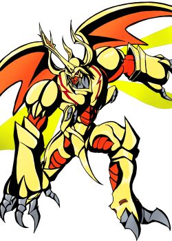 bug digimon digimon_(creature) exoskeleton heraklekabuterimon heraklekabuterimon_x-antibody horns pixiv_(17871464) rhinoceros_beetle sharp_teeth teeth