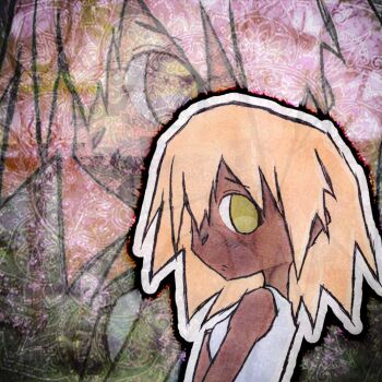 album_cover blonde_hair cover dark-skinned_female dark_skin dress highres lucy_bedroque lucy_bedroque_(artist) official_art white_dress yellow_eyes