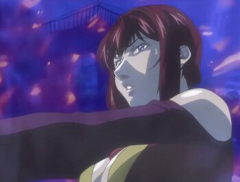 00s 1girl 2007 animated animated_gif ass attack bare_shoulders bead_necklace beads bible_black bible_black_new_testament blood bouncing_breasts breasts car cleavage cut_on_face energy energy_barrier energy_beam energy_shield energy_weapon jewelry large_breasts lipstick long_sleeves makeup mature_female monk motor_vehicle necklace night nun open_mouth purple_eyes red_hair religious revealing_clothes screaming shin_bible_black short_hair tagme takashiro_hiroko tight_clothes wide_hips