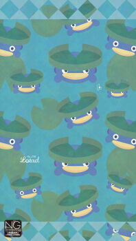 beak blue_skin closed_mouth colored_skin gen_3_pokemon highres lily_pad looking_at_viewer lotad meme_(sleepsheep) nintendo no_humans pokemon pokemon_(creature) pokemon_focus water