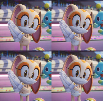 1girl brown_eyes cheese_(sonic) cream_the_rabbit highres loli nipples nude nude_mod panties pussy sonic_(series) sonic_racing:_crossworlds source_request tagme underwear