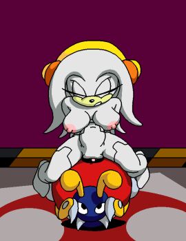 1girl android animated animated_gif bouncing_breasts breasts dboy furry interspecies large_breasts machine mechanical moto_bug nipples nude original pixel_art project_x pussy riding robot sega sex sonic_(series) stomach_bulge uncensored vaginal white_hair zeta_the_echidna