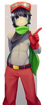 Rule 34 | 1boy, absurdres, android, doukutsu monogatari, highres, jiwochin, midriff, nipples, quote (cave story), robot