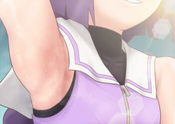 1girl armpits boruto:_naruto_next_generations close-up eeshin_(eishin5584) kakei_sumire naruto_(series) purple_hair