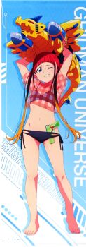 Rule 34 | 1girl, asukagawa chise, bikini, concealed weapon, gridman universe, mole, official art, red hair, smile, ssss.dynazenon, swimsuit, tagme, weapon