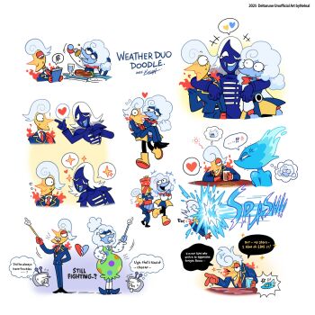 ! !! 2025 6+boys 6+girls alternate_costume alternate_hairstyle anger_vein angry ant_tenna aqua_skin arm_behind_back armor artist_name belt black_belt black_pantyhose black_shoes blue_jacket blue_pants blue_shirt blue_shoes blue_skin blue_skirt blue_sleeves blue_suit blush boots box broccoli broken_heart buttons carrying carrying_person chair clipboard closed_mouth cloud_hair collared_shirt colored_eyelashes colored_sclera colored_shoe_soles colored_skin commentary copyright_name cup deltarune dollar_sign double_bun dress eating elnina_(deltarune) english_commentary english_text fewer_digits fire flying_sweatdrops food fork formal_clothes freckles full_body gift gift_box gloves gold_buttons green_dress hair_bun half_updo hand_on_own_hip heart hetero highres holding holding_box holding_clipboard holding_cup holding_fork holding_gift holding_hands holding_pointer jacket kneehighs lanino_(deltarune) lapels legs_together liquid_hair long_sleeves looking_at_another lower_eyelashes_only lowered_eyelids medium_dress miniskirt miss_mizzle multicolored_dress multiple_boys multiple_girls necktie nelnal no_pupils notched_lapels o-ring o-ring_belt on_chair one_eye_closed open_mouth pants pantyhose parted_bangs pauldrons pointer pointy_nose pointy_shoes polka_dot polka_dot_dress polka_dot_sleeves princess_carry print_dress print_sleeves profile puffy_dress puffy_long_sleeves puffy_sleeves radio_antenna red_gloves red_necktie rouxls_kaard shaking shirt shoes shopping shoulder_armor shoulder_pads shout_lines simple_background skirt small_pupils socks sparkle speech_bubble spoken_dollar_sign spoken_heart spoken_sparkle spoken_squiggle spoken_sun squiggle star_(symbol) steak suit sweatdrop table teeth television thought_bubble turtleneck turtleneck_jacket undershirt upper_body upper_teeth_only utdr_(toby_fox) very_low_bun water wet wet_clothes wet_hair white_background white_gloves white_hair white_sleeves white_socks wing_collar yaoi yellow_boots yellow_sclera yellow_skin yellow_skirt yellow_trim