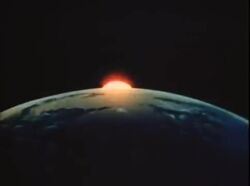 1970s_(style) amv animated anime_screenshot audible_music commentary_request earth_(planet) gatchaman intro jinpei_the_swallow joe_the_condor jun_the_swan ken_the_eagle lowres music music_video oldschool planet retro_artstyle ryu_the_owl sound sun tagme video