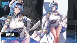 1girl animated ass blue_hair breasts bad_tag game_cg goddess_of_victory:_nikke gun helm_(nikke) high_heels huge_ass huge_breasts miniskirt official_art rifle skirt sniper_rifle tagme video weapon