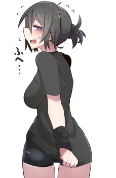 1girl covering_ass covering_privates daiseidou flustered highres original tagme