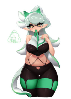 1girl alternate_costume breasts large_breasts little_blood marie_(splatoon) splatoon_(series) splatoon_1 tentacle_hair