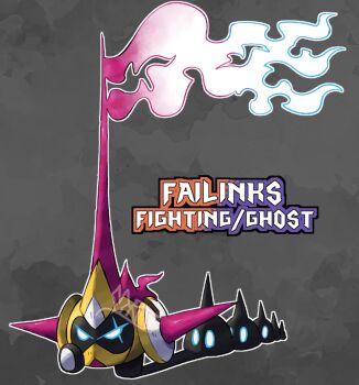 artist_name blue_eyes commentary d3ad8un english_commentary fakemon falinks gen_8_pokemon grey_background horns marching nintendo no_humans pokemon pokemon_(creature) pokemon_focus scar simple_background single_horn sphere_body spikes