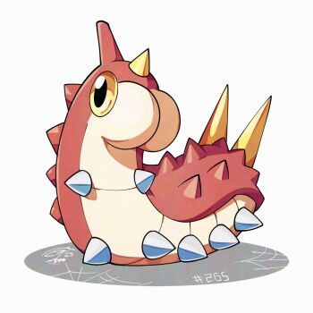 Rule 34 | gen 3 pokemon, looking at viewer, mistray-art, nintendo, no humans, numbered, pokemon, pokemon (creature), simple background, solo, white background, wurmple