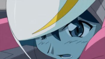 00s animated animated_gif aoi_anna aura bouncing_breasts breasts covered_erect_nipples energy energy_fist female_focus helmet large_breasts leotard lightning machine mecha neo_okusaer pilot revealing_clothes robot shinkon_gattai_godannar!! violence