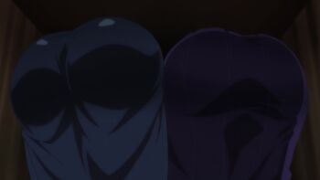 2girls all_fours animated anime_screenshot ass ass_focus dress from_behind highres huge_ass multiple_girls nageki_no_bourei_wa_intaishitai sitri_smart sound tagme tino_shade under_table video wide_hips