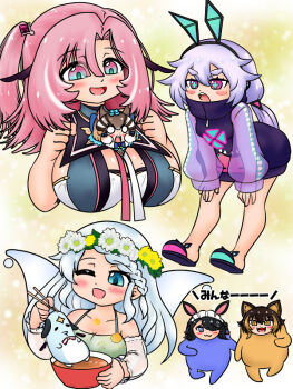 Rule 34 | 1girl, buisen, chipmunk costume, chipmunk ears, chipmunk girl, edamamezooooo, indie virtual youtuber, kemono friends, kemono friends v project, kokorone hana, looking at viewer, matchyama matchka, momotsuki hagu, nekoyo chloe, siberian chipmunk (kemono friends), simple background, solo, univirtual, virtual youtuber, yashiki ciel